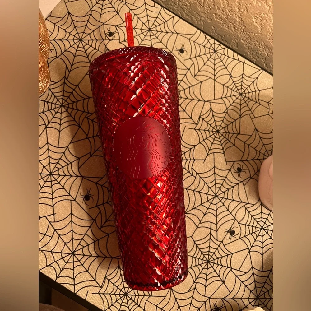 STARBUCKS VENTI RED JEWELED TUMBLER - Picture 4 of 4